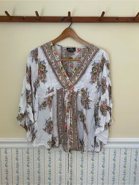 Angie Floral Blouse Top